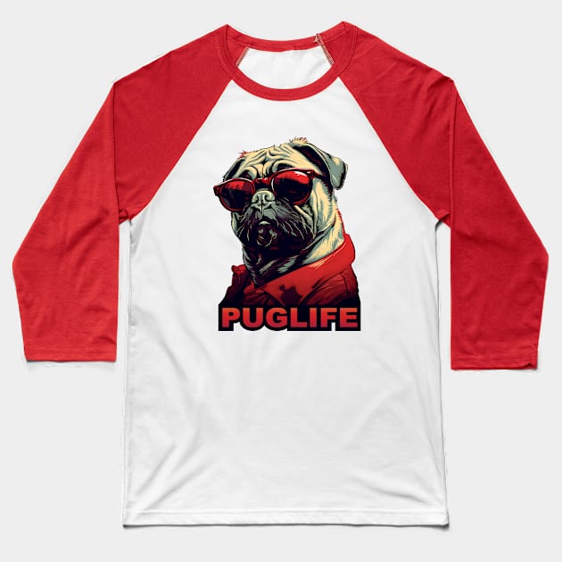 Pug Life Carpe Diem Baseball T-Shirt by Juka